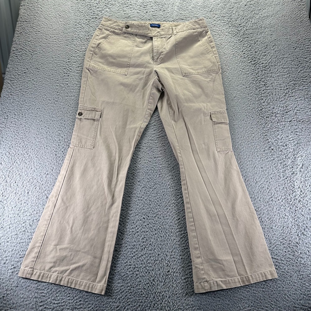 Dockers‎ Pant Womens 12 Brown Cotton Cargo Bootcut Leg Mid-Rise Workwear Utility
